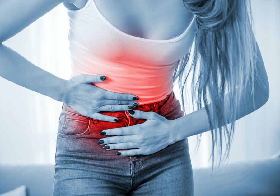 woman suffering from depression because of gut health issues like ingestion